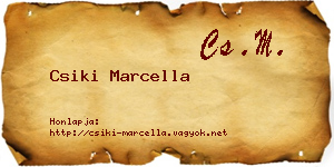 Csiki Marcella névjegykártya